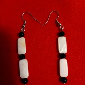 Black and white earrings
